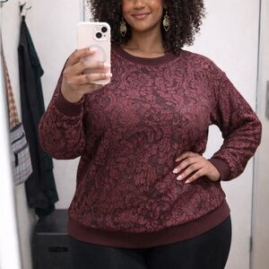 Rare Vintage Lauren Ralph Lauren Lace Overlay Crewneck Sweatshirt